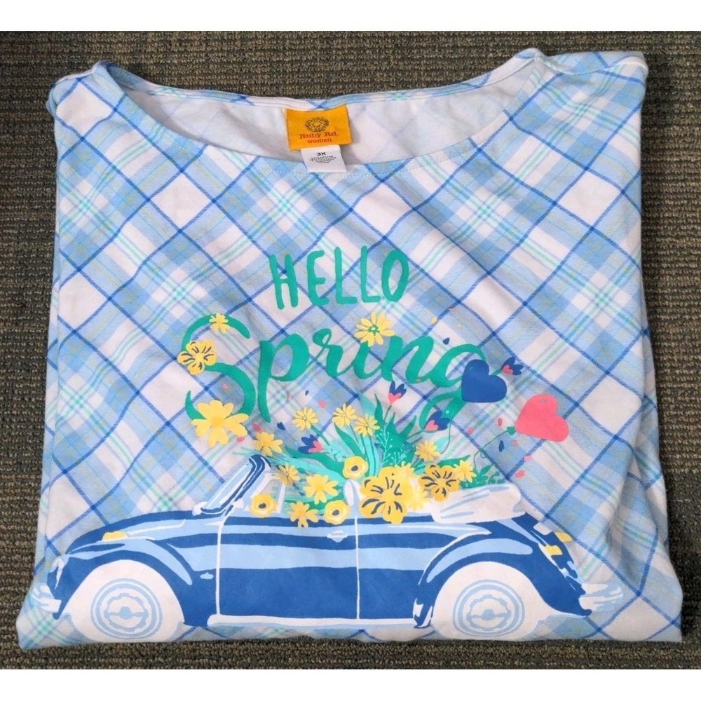 Ruby Road Woman 3X Shirt‎ Hello Spring Knit 3/4 Flared Hem Plus NWT